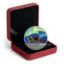 2017 Canada $10 Iconic Canada Dog Sledding Under The Northern Lights Fine Silver (No Tax)