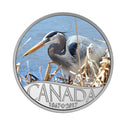 2017 Canada $10 Celbrating Canada's 150th Graat Blue Heron Fine Silver (No Tax)