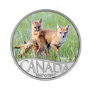 2017 Canada $10 Celbrating Canada's 150th Wild Swift Fox and Pups Fine Silver (No Tax)