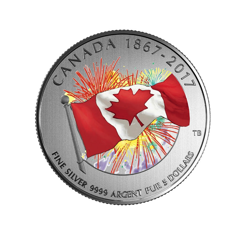 2017 Canada $5 Proudly Canadian Glow-in-the-Dark Fine Silver (No Tax)