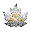 2017 Canada $20 Gilded Silver Maple Leaf Shaped Fine Silver (No Tax)