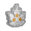 2017 Canada $20 Gilded Silver Maple Leaf Shaped Fine Silver (No Tax)