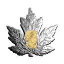2017 Canada $20 Gilded Silver Maple Leaf Shaped Fine Silver (No Tax)