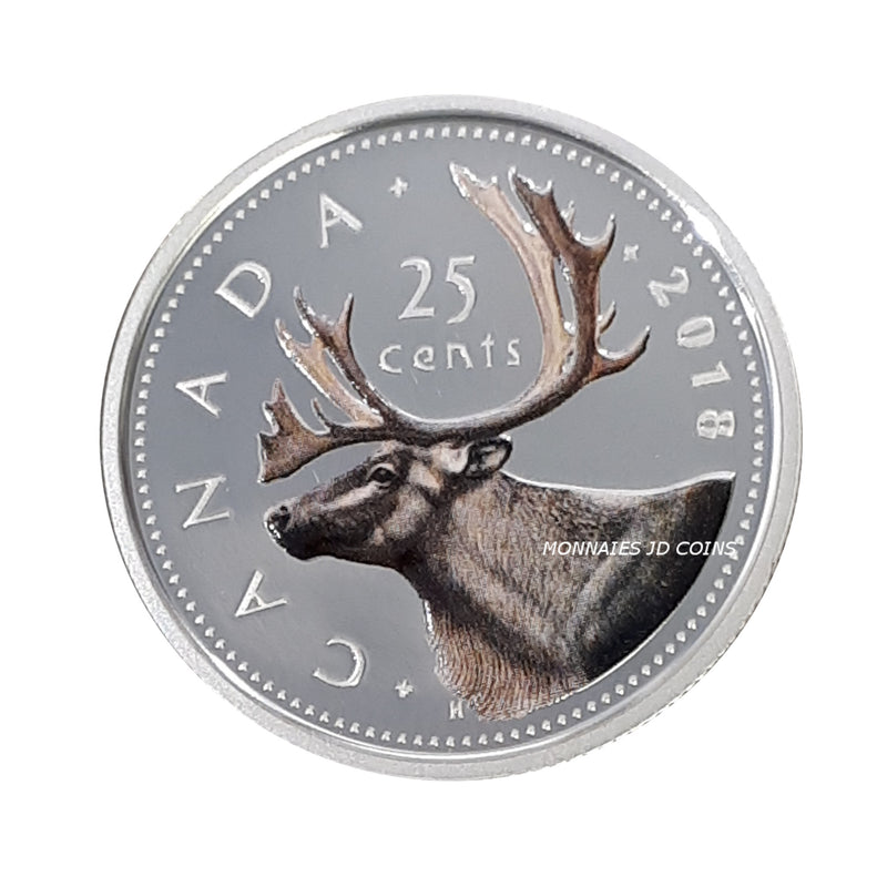 2018 Canada Coloured 25 Cents Pure Silver Proof Coin