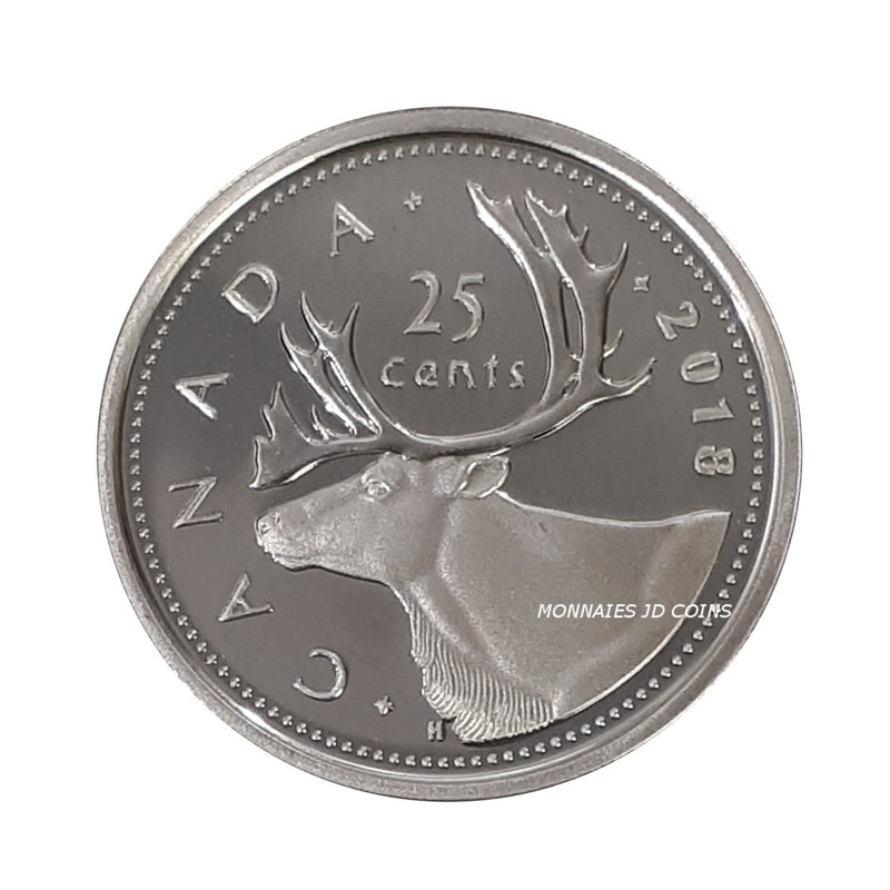 2018 Canada 25 Cents Proof (Non Silver) Coin