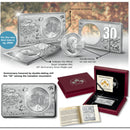 2018 Canada 30th Anniversary Of The Maple Leafs 1 oz Pure Silver Coin & 2 oz Pure Silver Bar