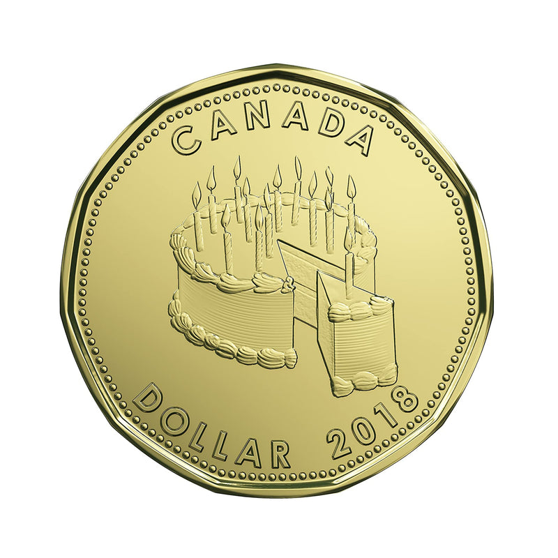 2018 Canada Happy Birthday Gift Set With Struck Gift Loon Dollar