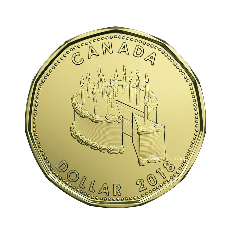 2018 Canada Birthday Loon Birthday Cake Brillant Uncirculated