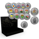 2018 Canada Heraldic Emblems Of Canada 14 Fine Silver Coin Set