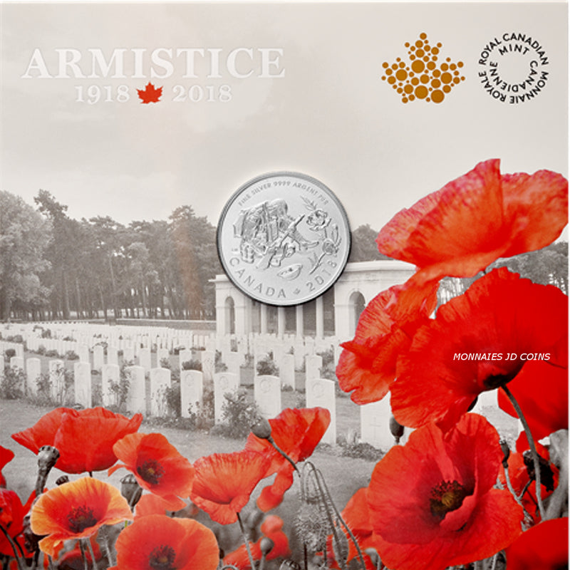 2018 Canada $10 Armistice Fine Silver (No Tax)