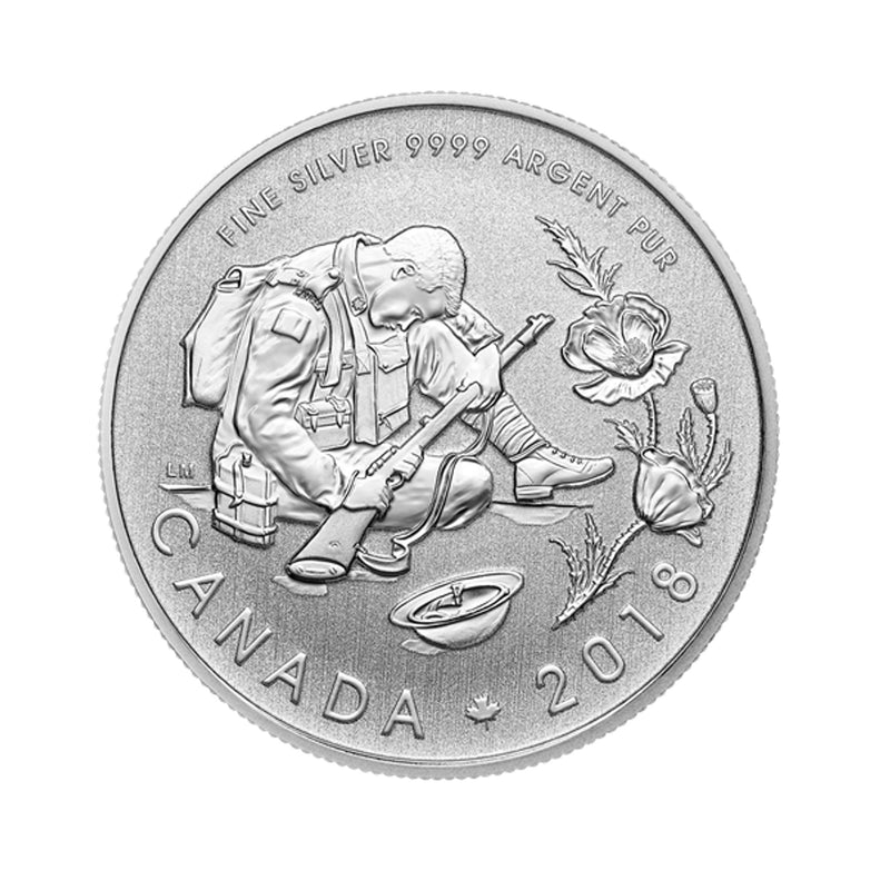 2018 Canada $10 Armistice Fine Silver (No Tax)