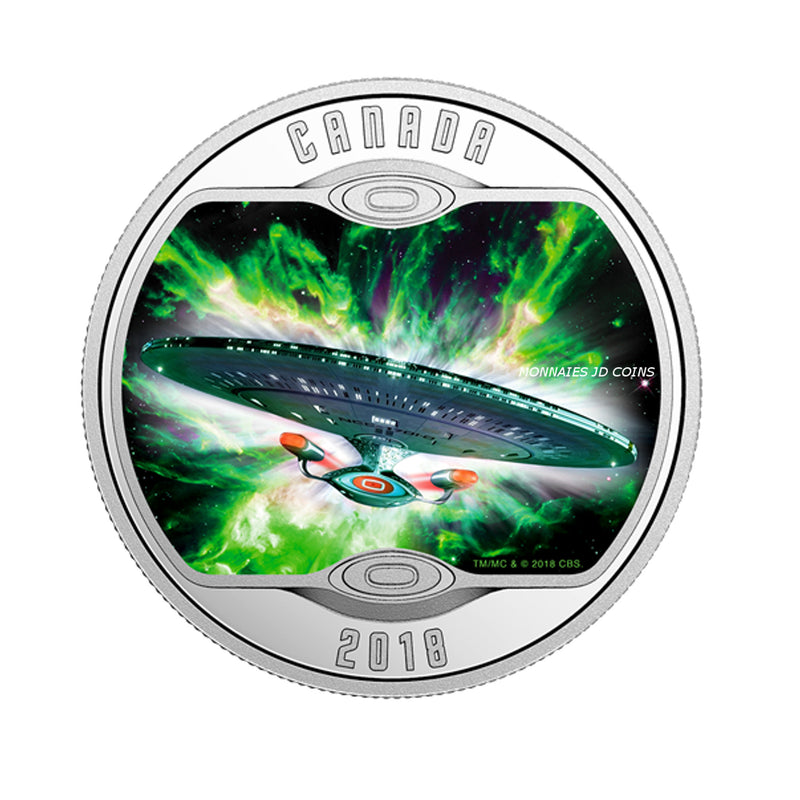 2018 Canada $10 Star Trek Starships Entreprise-D Fine Silver (No Tax)