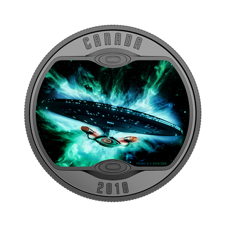 2018 Canada $10 Star Trek Starships Entreprise-D Fine Silver (No Tax)