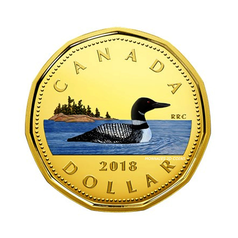 2018 Canada Loon Coloured Fine Silver Proof Coin