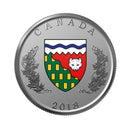 2018 Canada Northwest Territories Emblems Of Canada 25 Cent Fine Silver Coin
