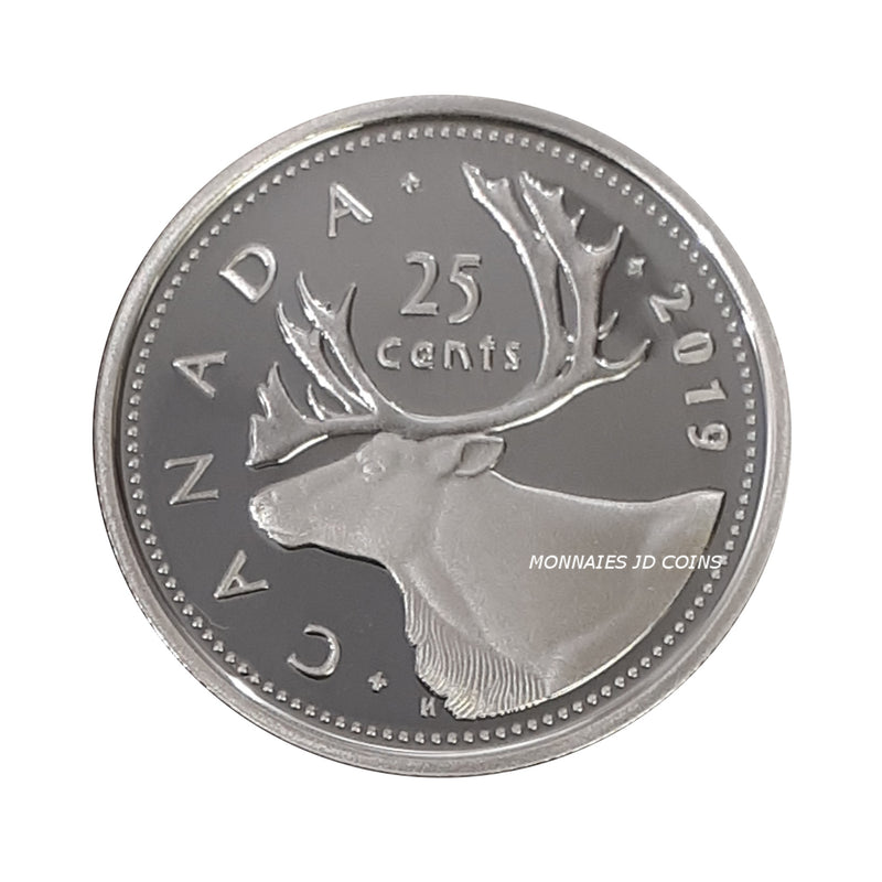 2019 Canada 25 Cents Pure Silver Proof Coin