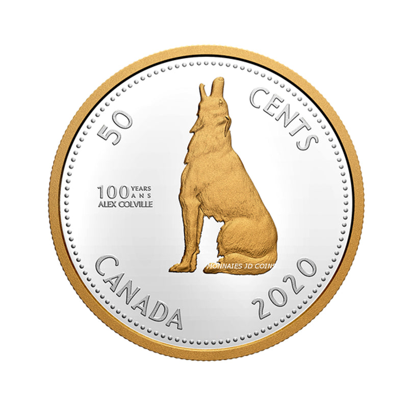 2020 Canada 50 Cents 100th Anniversary Birth Of Alex Coville Fine Silver Coin