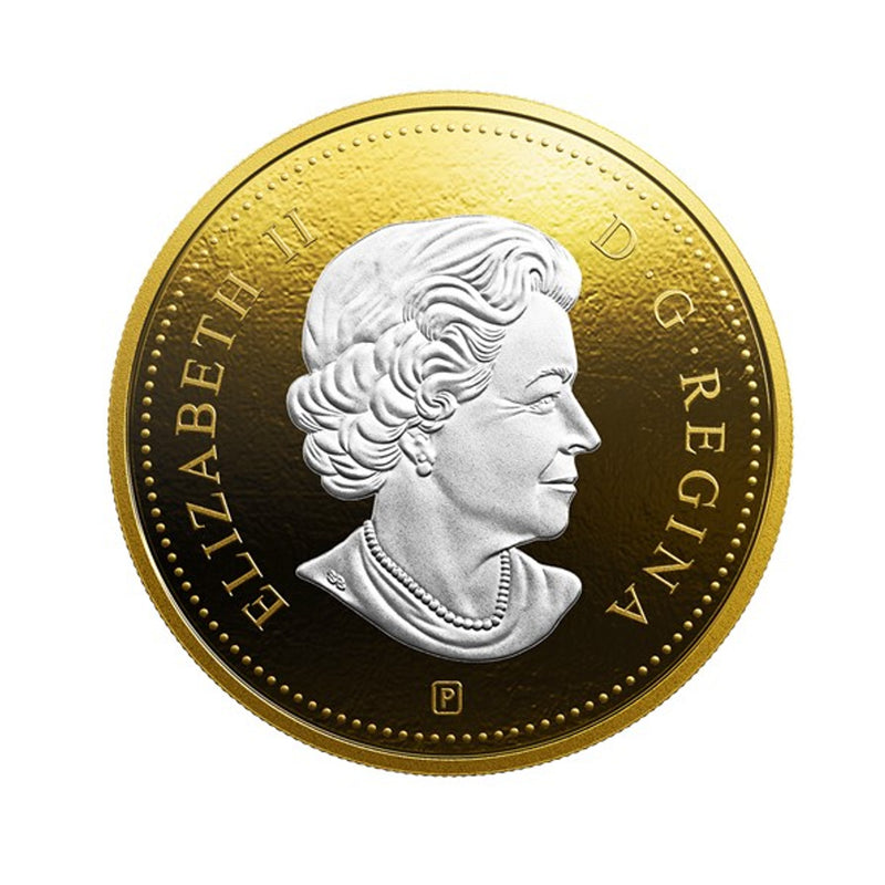 2019 Canada Big Coin 1 Cents Series RCM 5oz Fine Silver Reverse Gold Plated (No Tax)