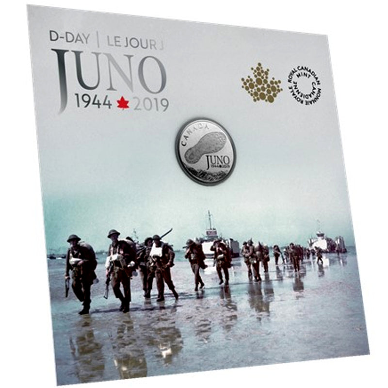 2019 Canada $3 75th anniversary of normandy Campaign D-Day At Juno Beach Fine Silver (No Tax)