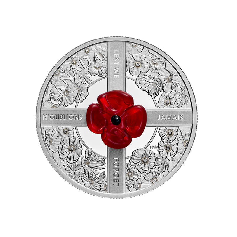 2019 Canada $20 Lest We Forget Fine Silver Coin  (No Tax)