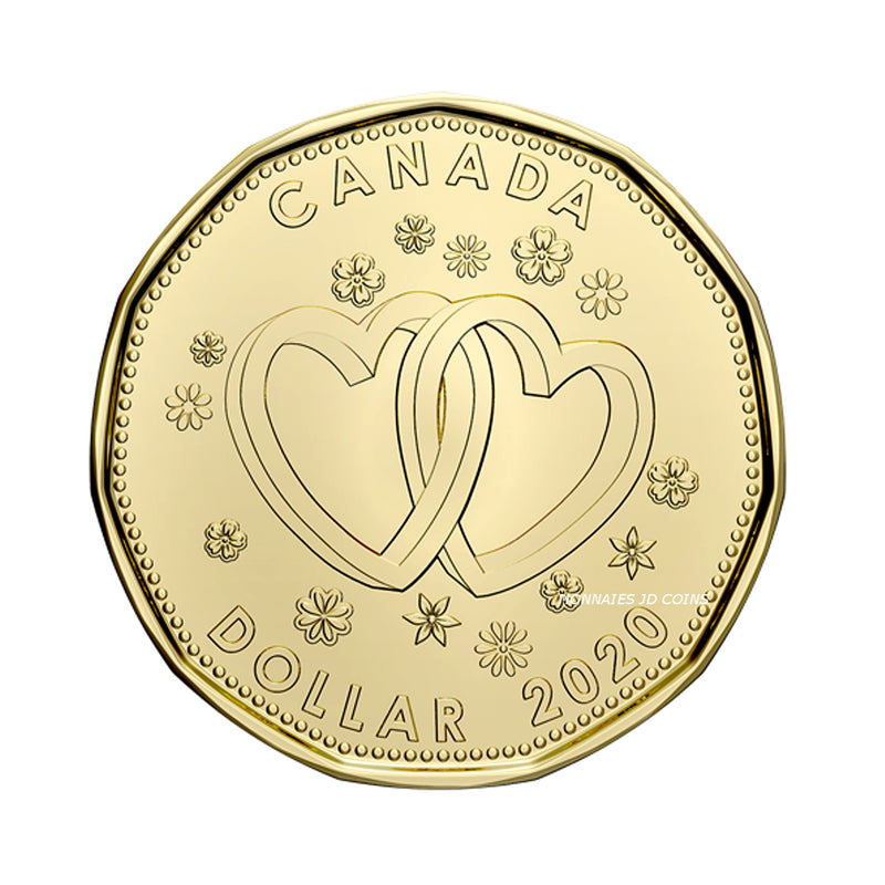 2020 Canada Wedding Loon Two Hearts Brilliant Uncirculated