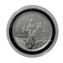 2021 Gibraltar Lady Justice 1 oz .999 Fine Silver - Coin In Capsule