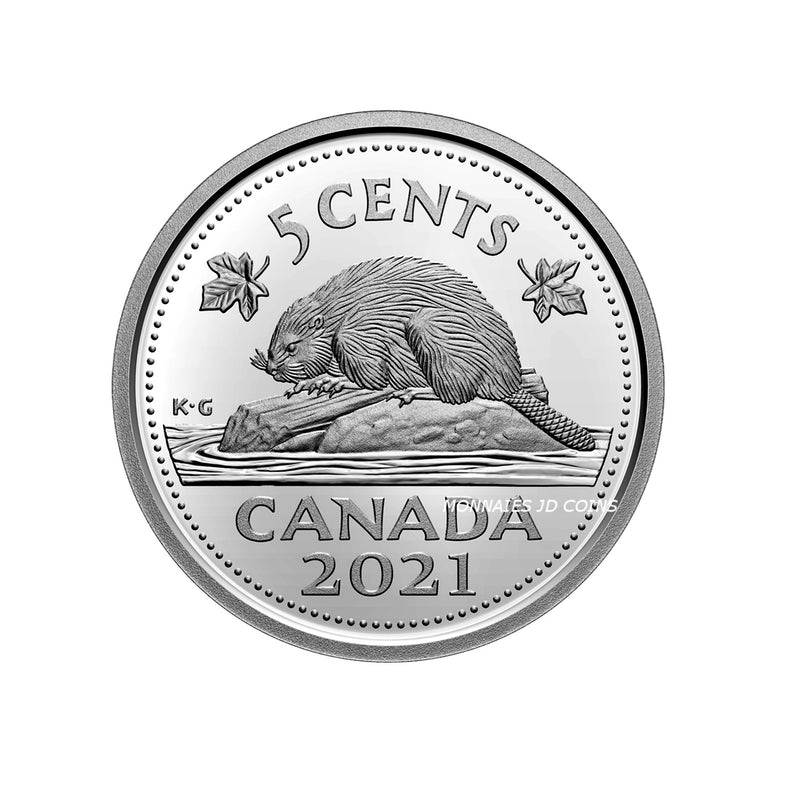 2021 Canada 5 Cent Proof Non Silver Coin