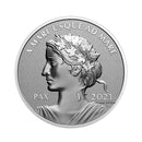 2021 Canada  $1 Peace Proof Dollar Ultra Hight Relief Fine Silver Coin