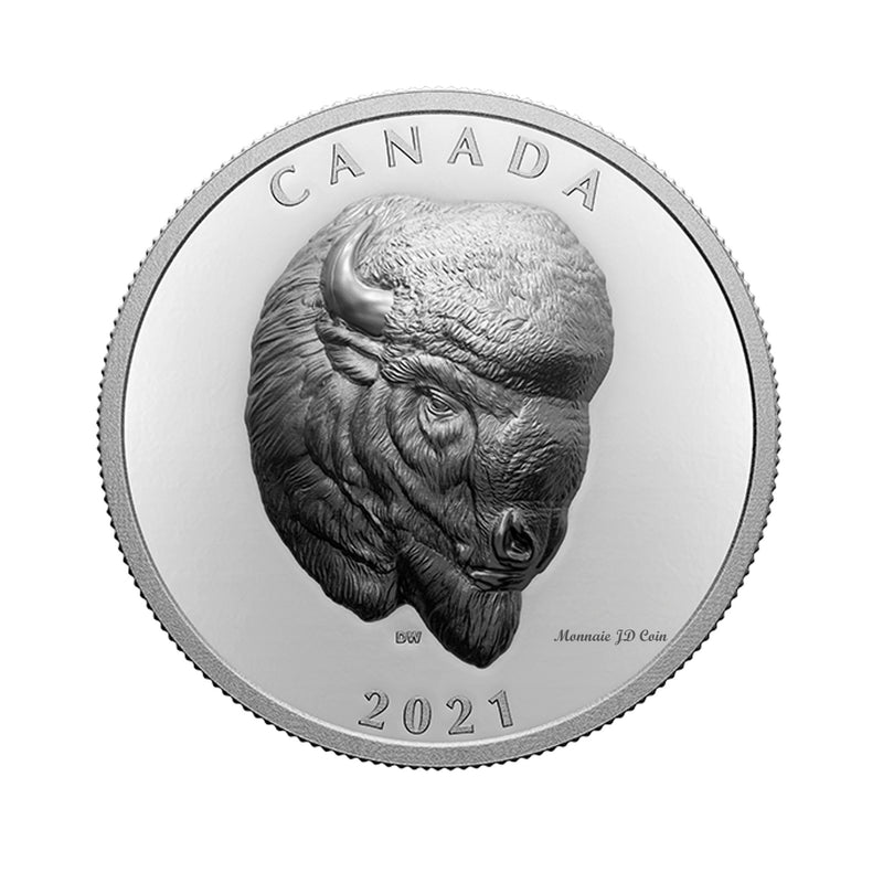 2021 Canada $25 Bold Bison Extraordinarily High Relief Fine Silver (No Tax)