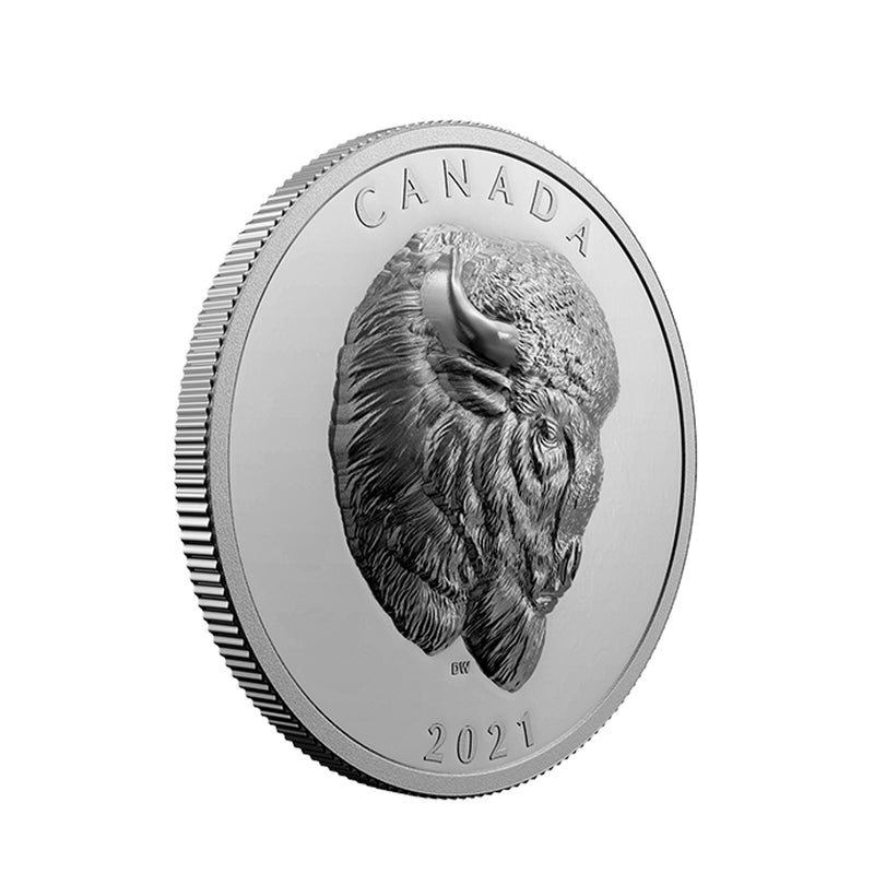 2021 Canada $25 Bold Bison Extraordinarily High Relief Fine Silver (No Tax)