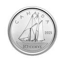2021 Single Date Canada 10 Cents Brillant Uncirculated (MS-63)
