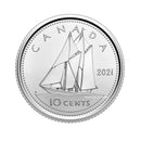 2021 Single Date Canada 10 Cents Brillant Uncirculated (MS-63)