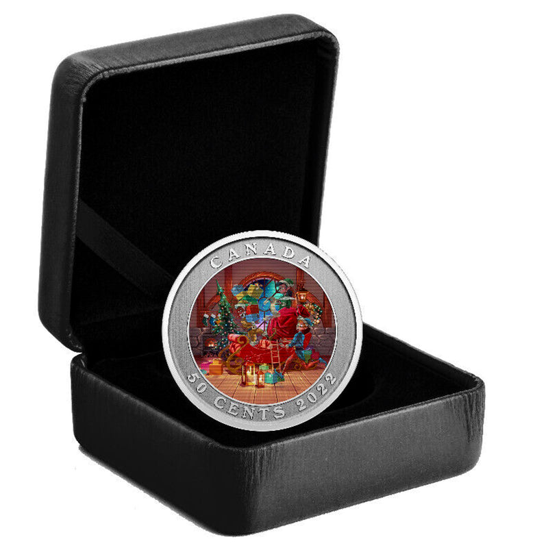 2022 Canada 50 Cent Santa's Sleigh Lenticular Coin