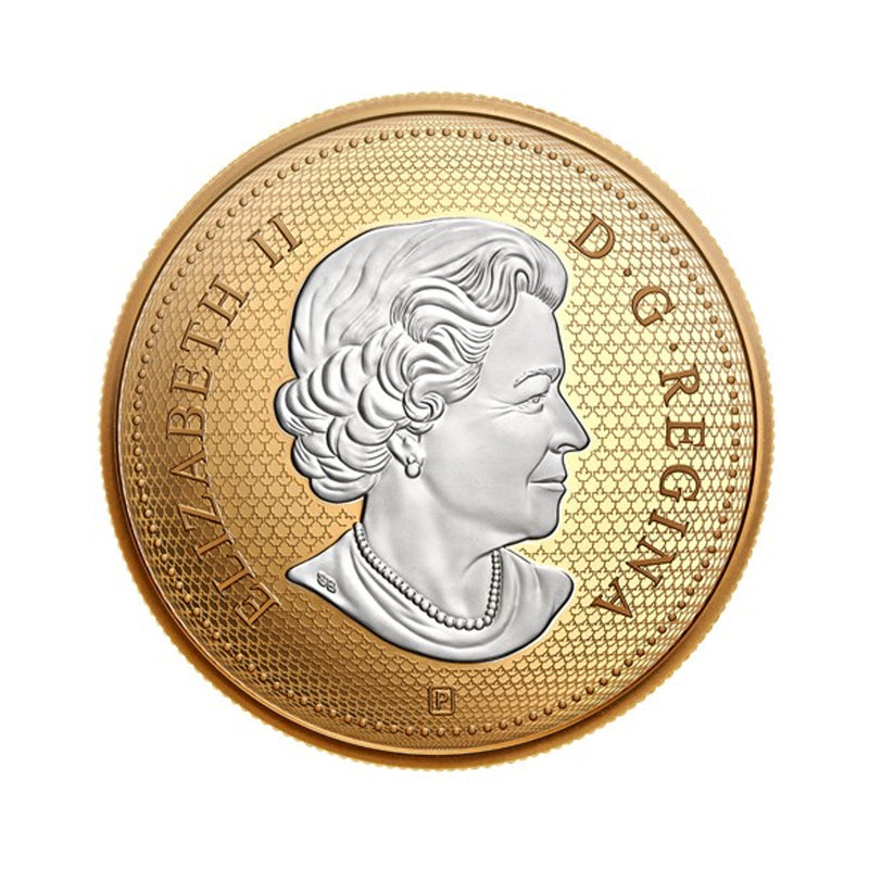 2022 Canada Big Coin 10th Anniv.Of Farewell To The Penny 5oz Fine Silver Gold Plated (No Tax)