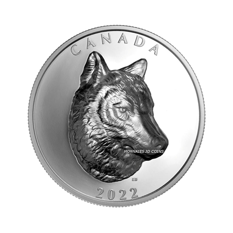 2022 Canada $25 Pure Silver EHR Coin – Timber Wolf (No Tax)