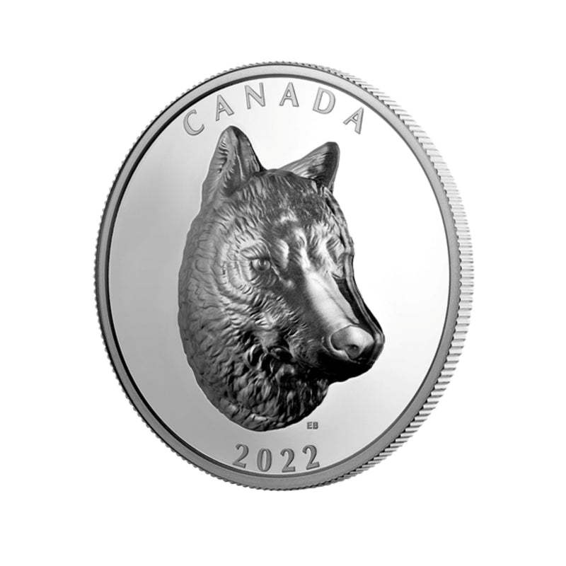 2022 Canada $25 Pure Silver EHR Coin – Timber Wolf (No Tax)