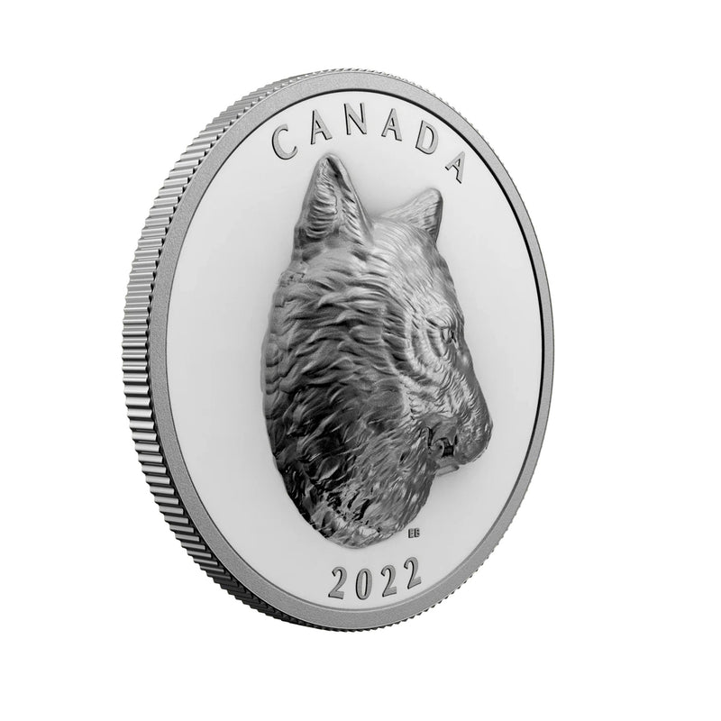 2022 Canada $25 Pure Silver EHR Coin – Timber Wolf (No Tax)