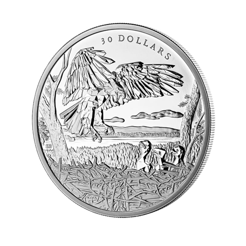 2022 Canada $30 2 oz. Pure Silver Coin Multifaceted Animal Family: Bald Eagles (No Tax)