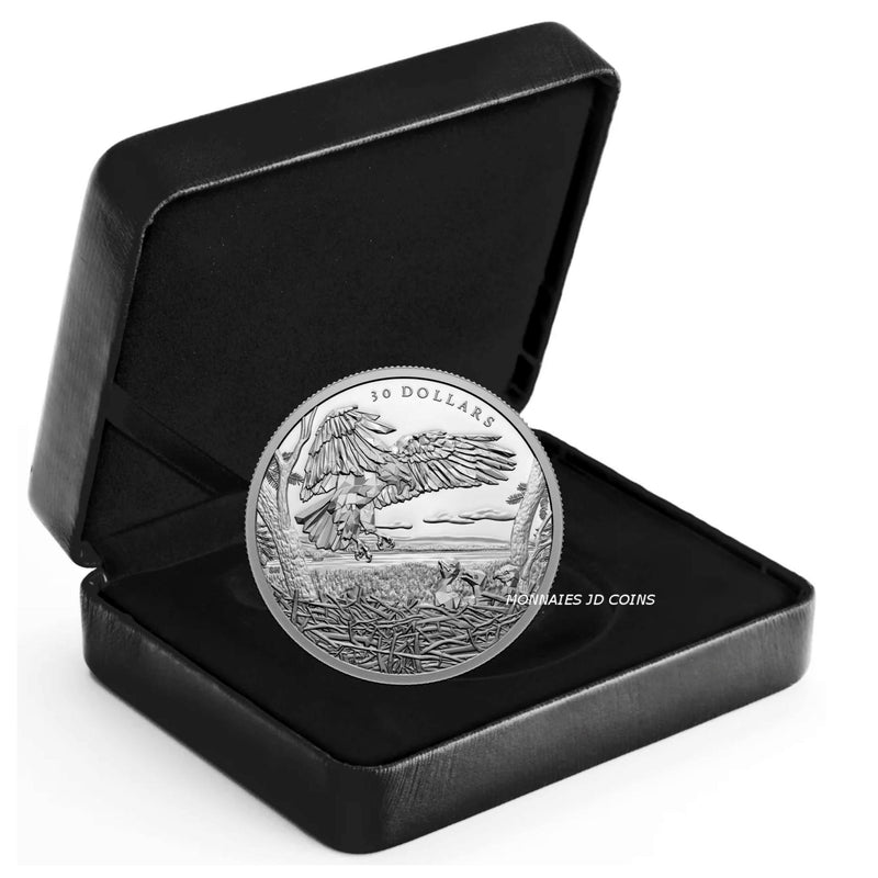 2022 Canada $30 2 oz. Pure Silver Coin Multifaceted Animal Family: Bald Eagles (No Tax)