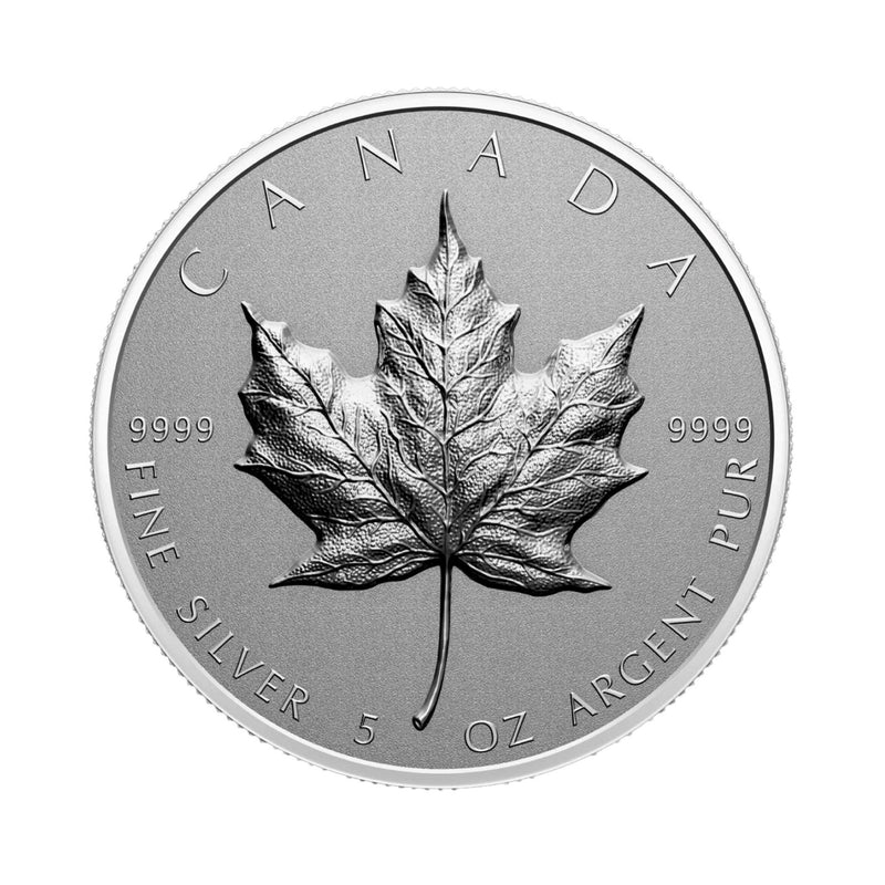 Canada 2022 $50 Ultra High Relief 5oz Silver Maple Leaf 5oz .9999 Fine Silver Coin (No Tax)