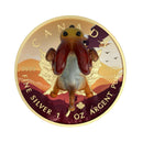 1 Oz Silver Coin 2022 $5 Canada Maple Leaf Murano Glass Series - Bighorn Sheep