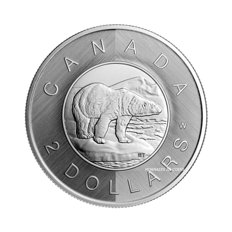 2023 Canada $2 Tribute W Mint Mark Polar Bear 1 oz. Fine Silver Coin (No Tax)