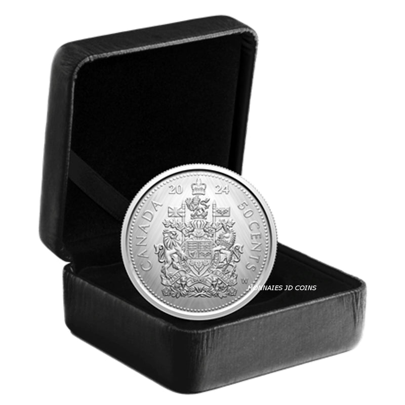 2024 Canada 50c Tribute W Mint Mark Coat of Arms 1 oz. Fine Silver Coin (No Tax)