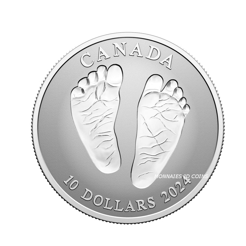 2024 Canada $10 Welcome To The World Baby Feet Fine Silver (No Tax)