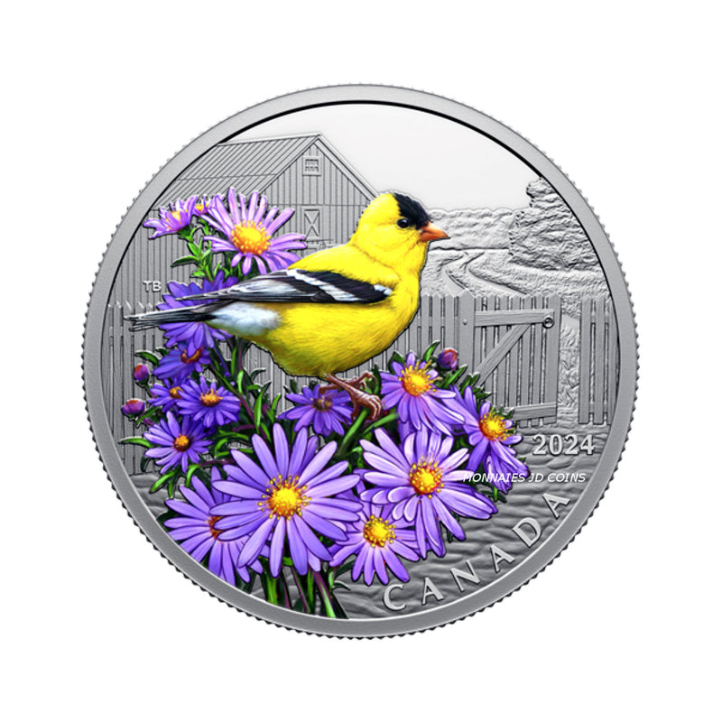 2024 Canada $20 Colourful Birds American Goldfinch Fine Silver (No Tax)