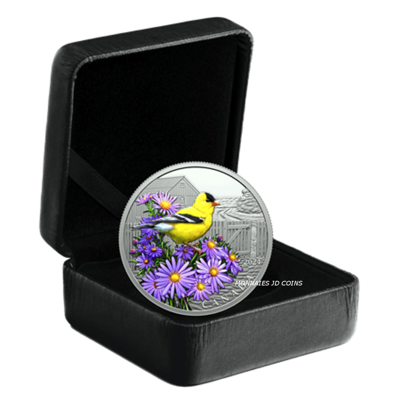 2024 Canada $20 Colourful Birds American Goldfinch Fine Silver (No Tax)