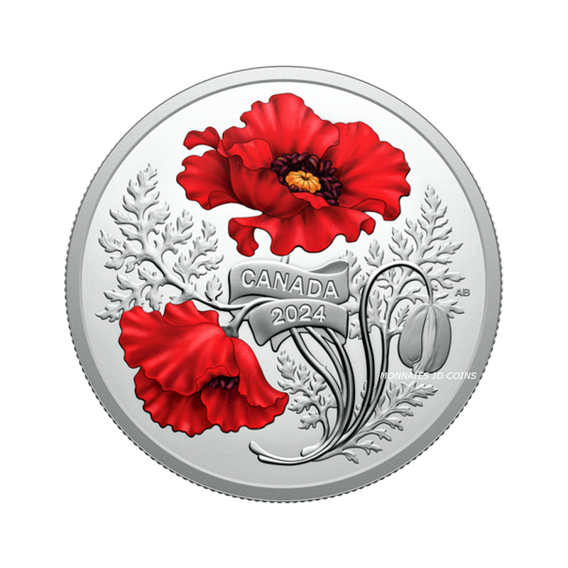 2024 Canada $20 Remembrance Day 1 oz. Fine Silver Coin  (No Tax)