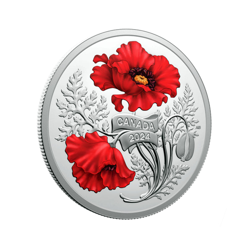 2024 Canada $20 Remembrance Day 1 oz. Fine Silver Coin  (No Tax)