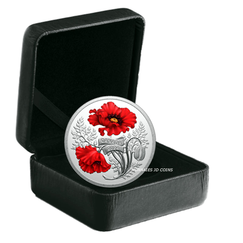 2024 Canada $20 Remembrance Day 1 oz. Fine Silver Coin  (No Tax)