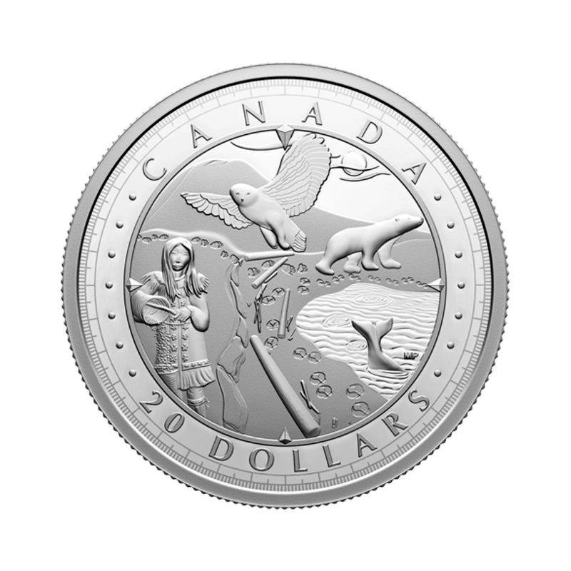 2024 Canada $20 This Is Canada Wondrous Waters  Arctic Coast 1 oz. Fine Silver Coin (No Tax)